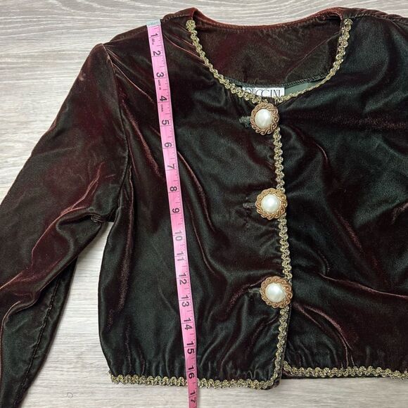 100% velvet vintage jacket from Puccini by timing size small - Picture 4 of 9